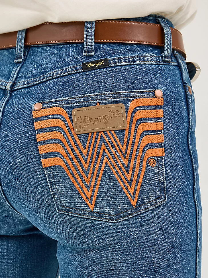 wrangler x whataburger bailey flare jeans cowgirl waschung