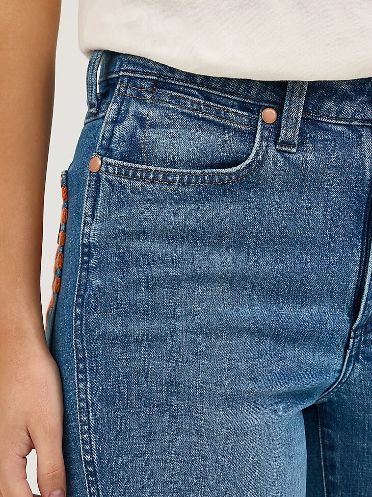 wrangler x whataburger bailey flare jeans cowgirl waschung