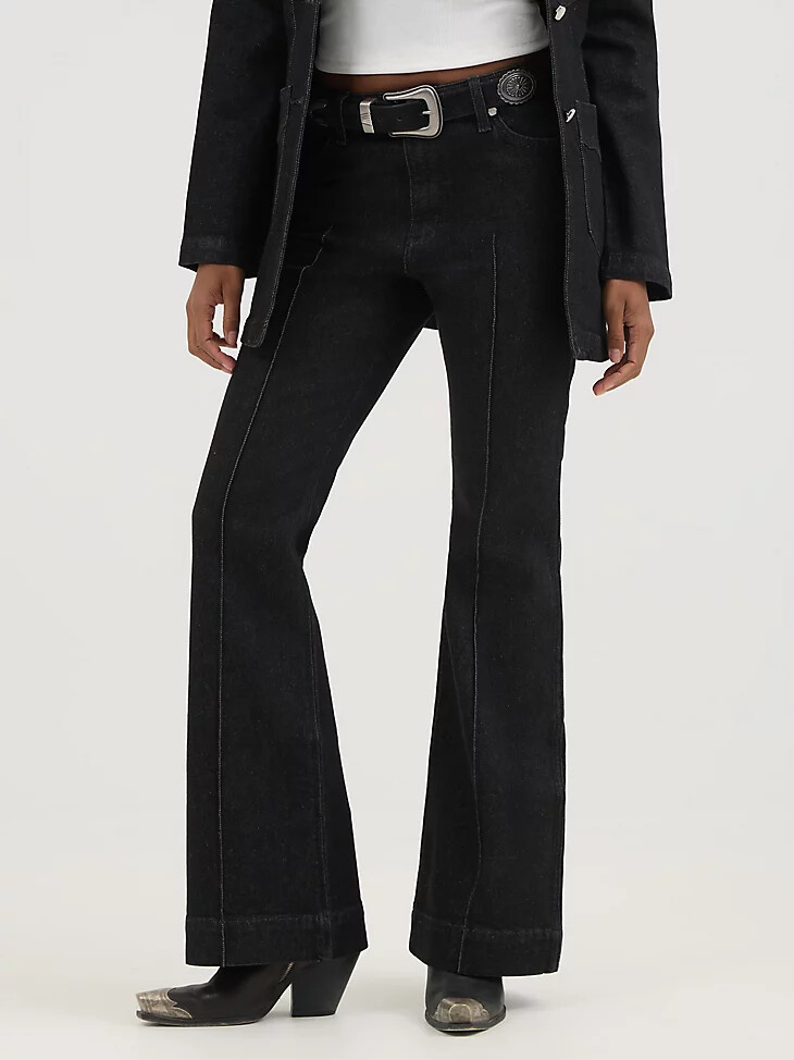 wrangler x yellow rose by kendra scott high rise hose schwarz