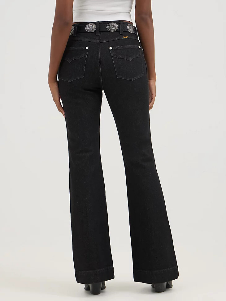 wrangler x yellow rose by kendra scott high rise hose schwarz