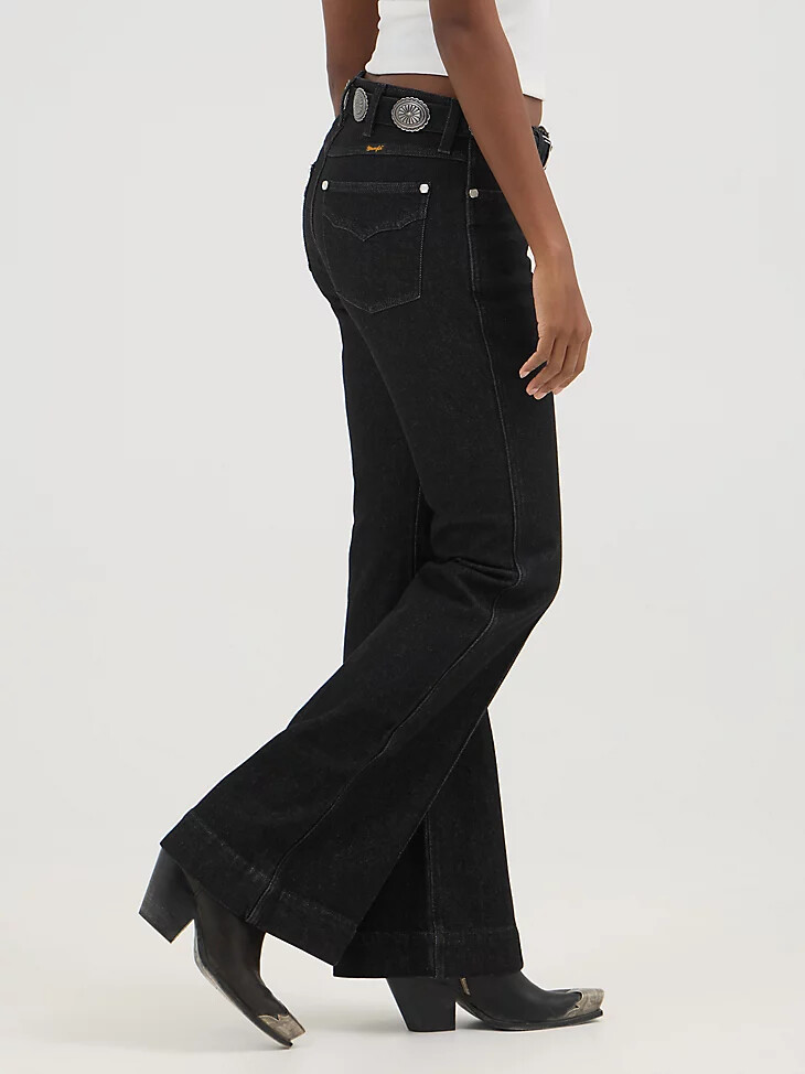 wrangler x yellow rose by kendra scott high rise hose schwarz