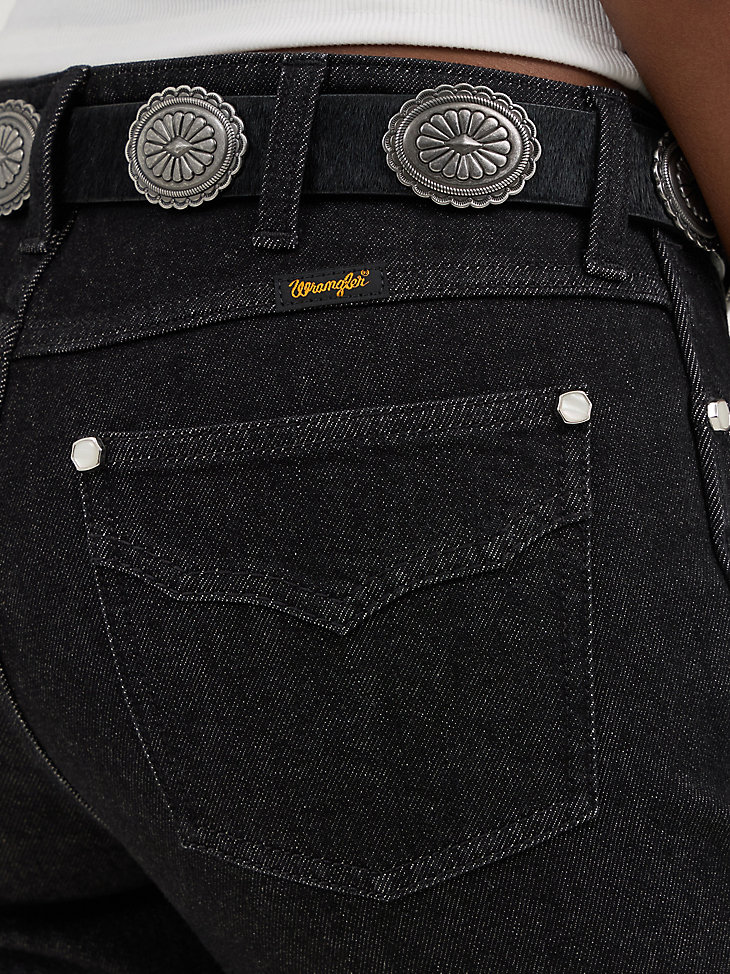 wrangler x yellow rose by kendra scott high rise hose schwarz