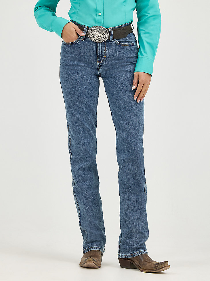 wrangler cowboy cut slim fit stretch jeans für damen stonewash