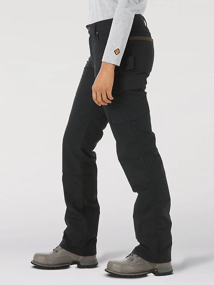wrangler riggs workwear ripstop ranger slim cargohose für damen schwarz