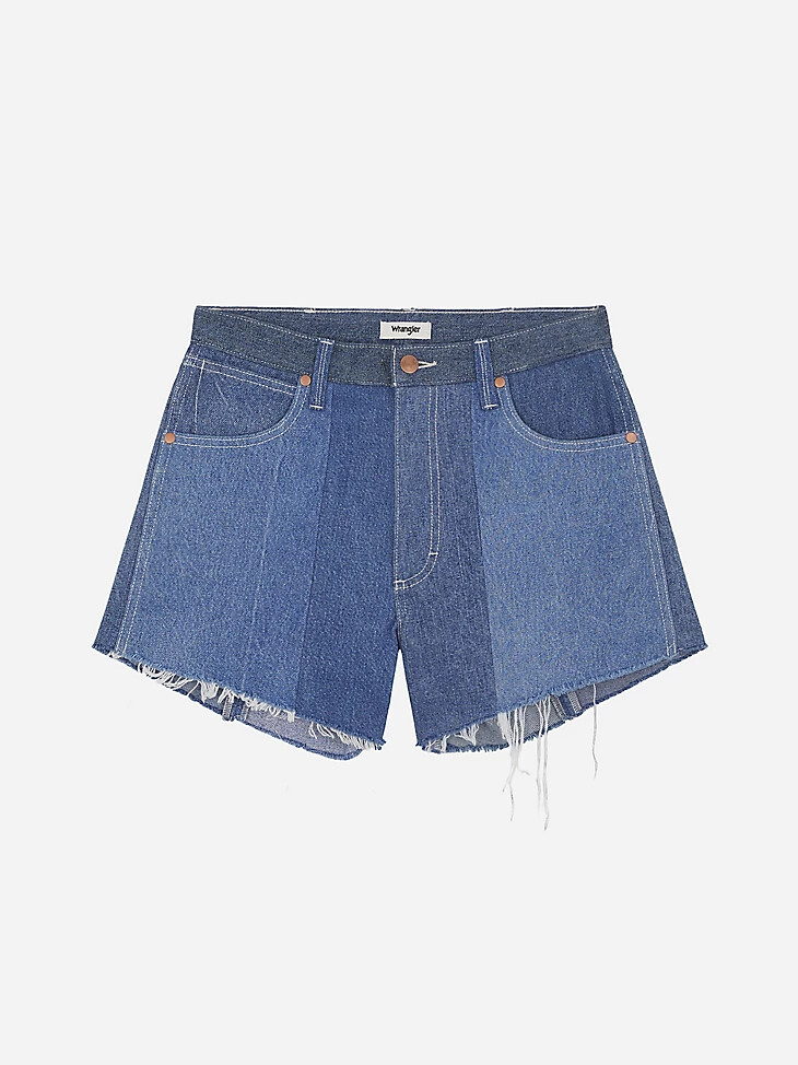 wrangler x beyond retro reworked short light wash
