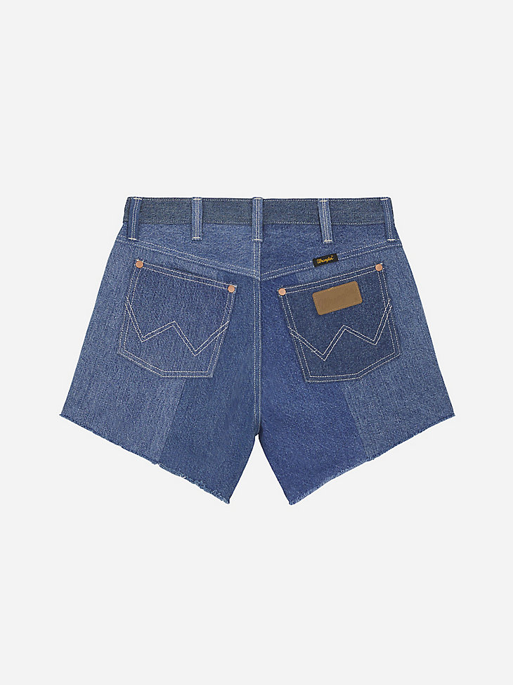 wrangler x beyond retro reworked short light wash