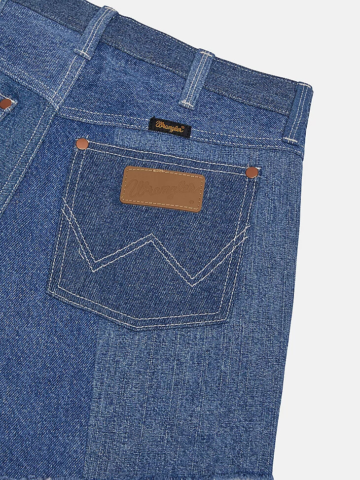 wrangler x beyond retro reworked short light wash