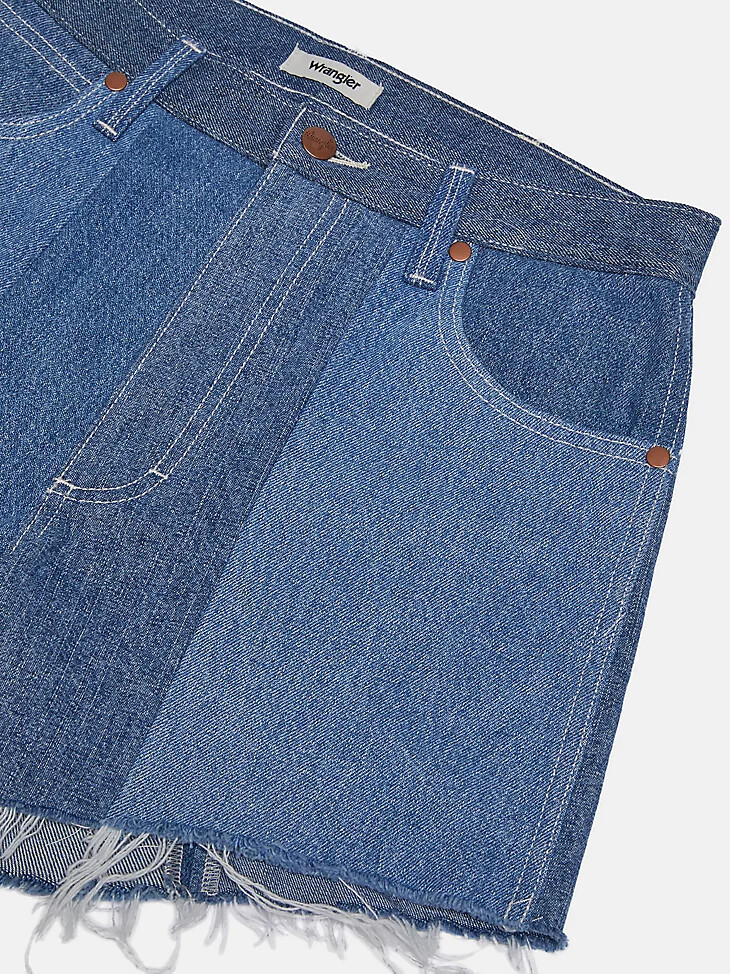 wrangler x beyond retro reworked short light wash