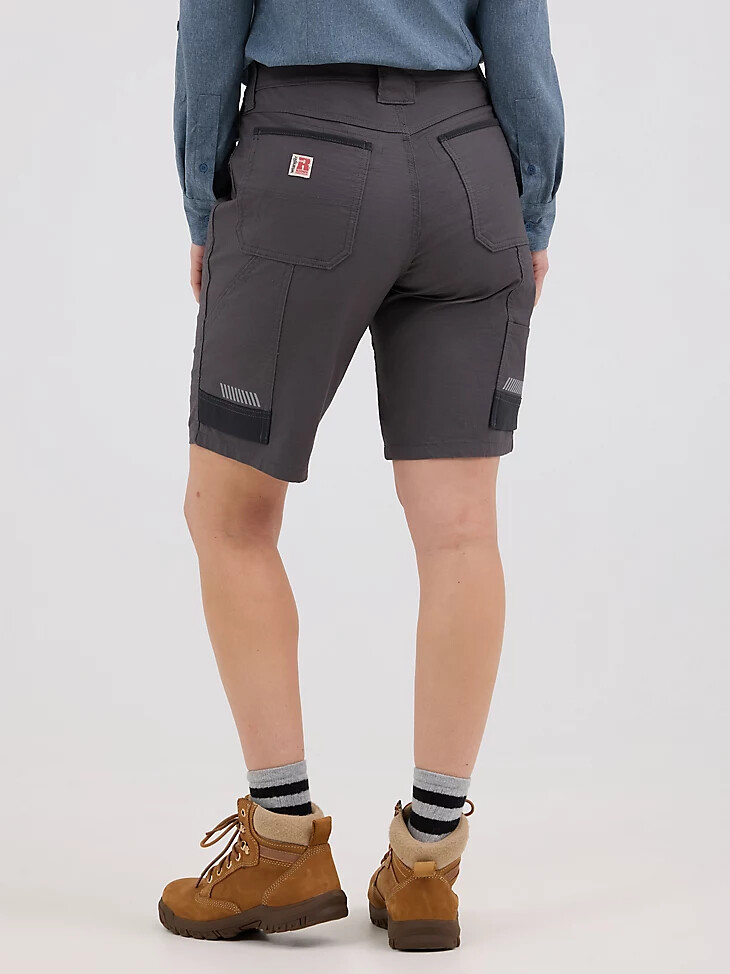 wrangler riggs workwear technical carpenter short damen grau gestreift