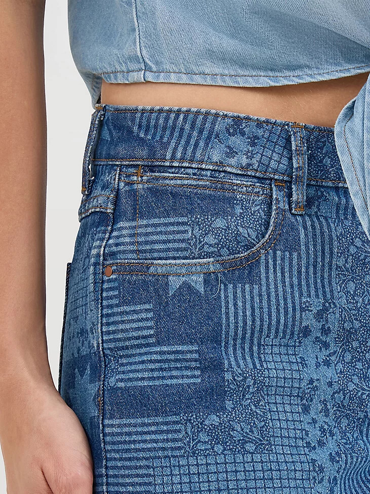 damen vintage-print kurzes gestepptes sternen-top mit abgeschnittenen trägern