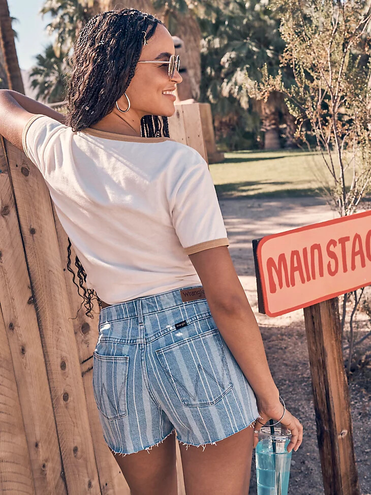 damen-shorts mit vintage-print und penny-schnitt
