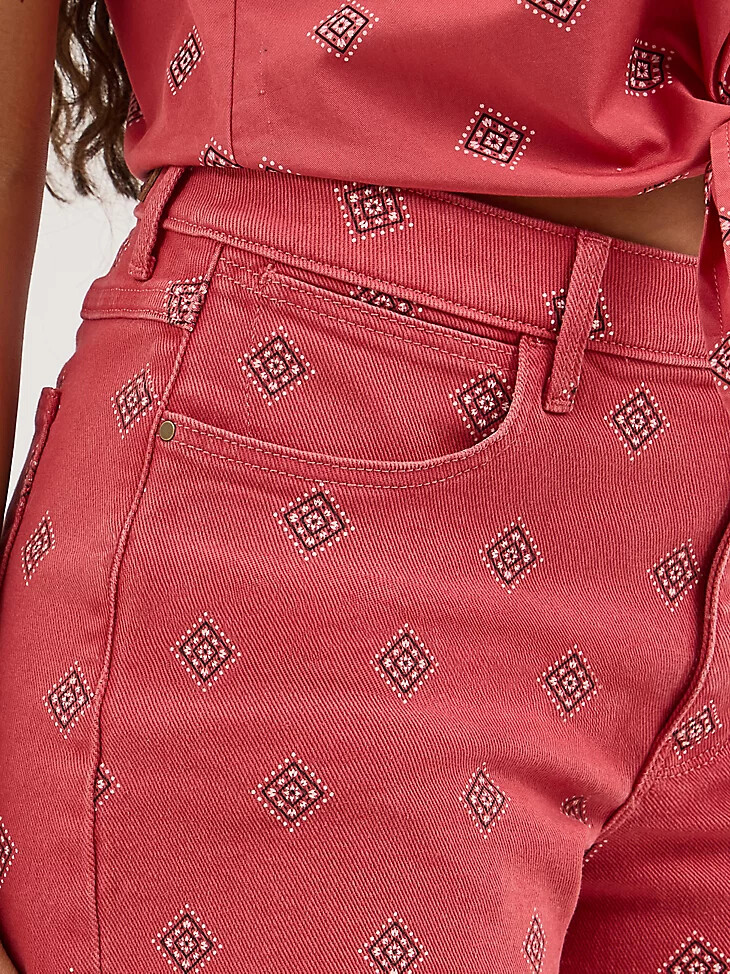damen vintage print short diamond bay