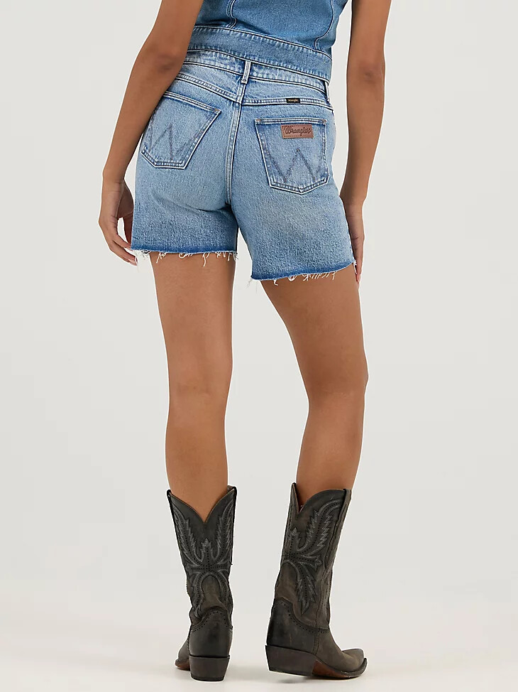 dallas damen high rise mid-length cowboy short