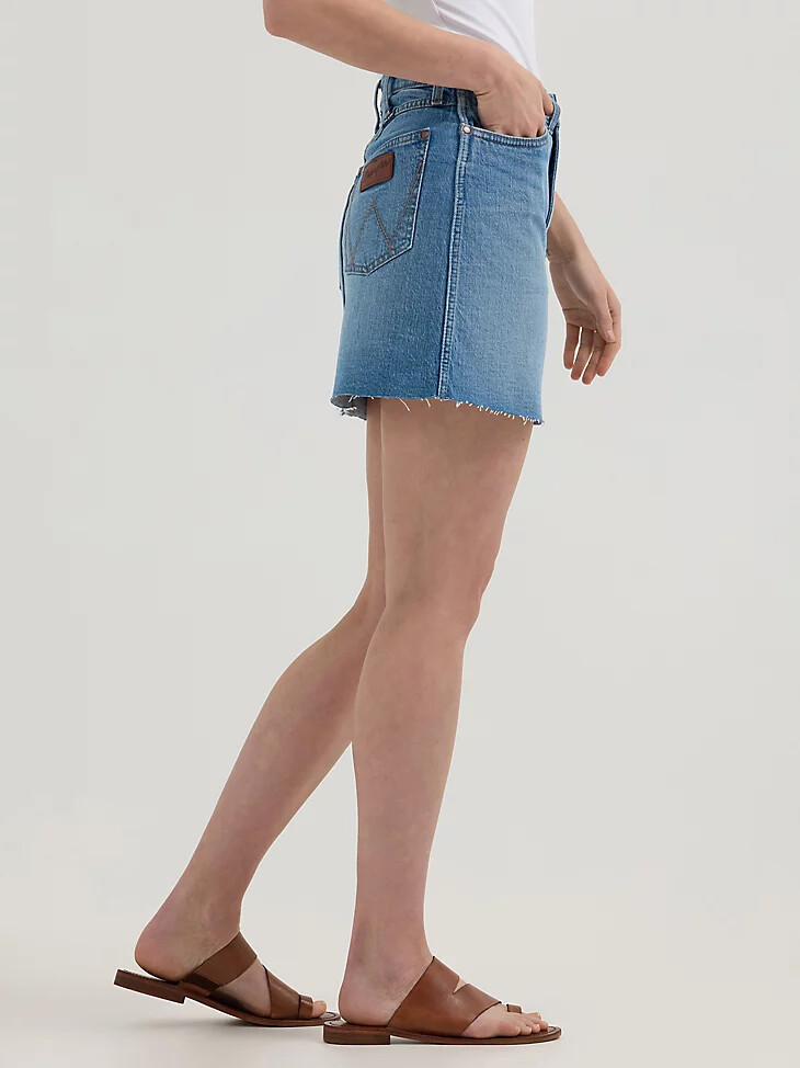 wrangler retro bailey jeansrock für damen fluss