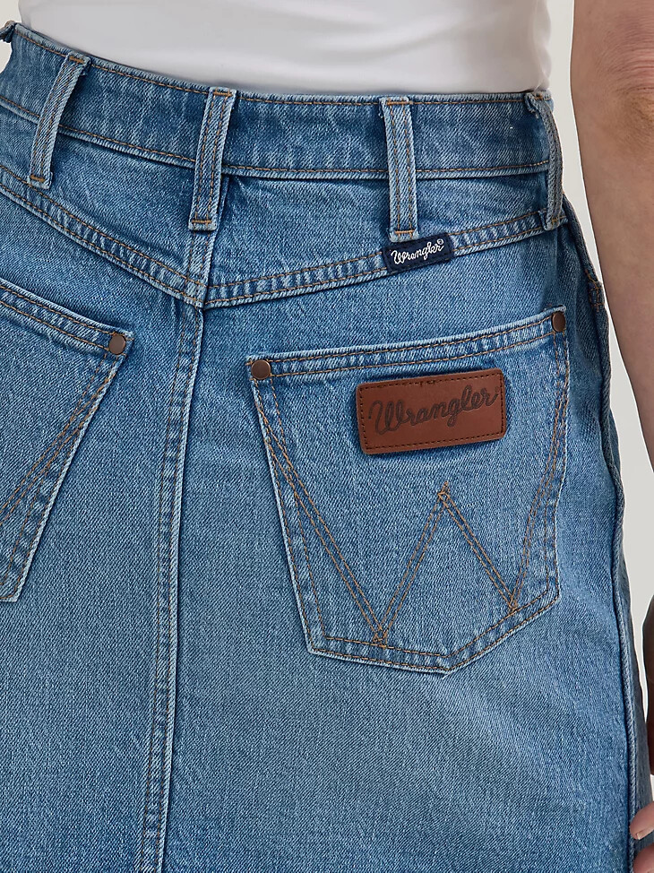 wrangler retro bailey jeansrock für damen fluss