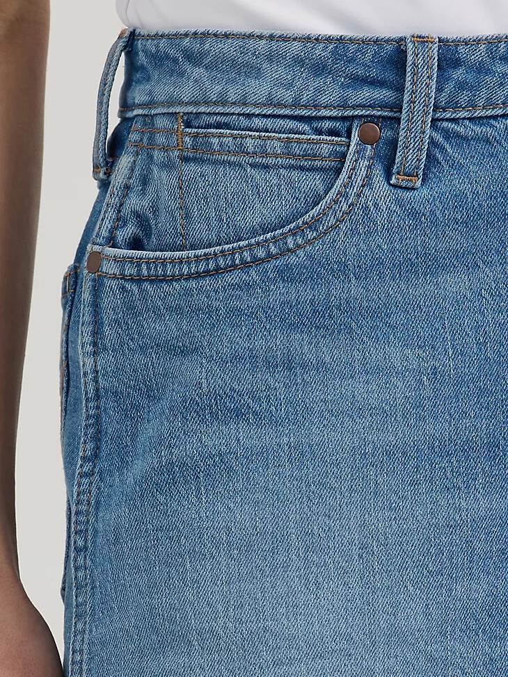 wrangler retro bailey jeansrock für damen fluss