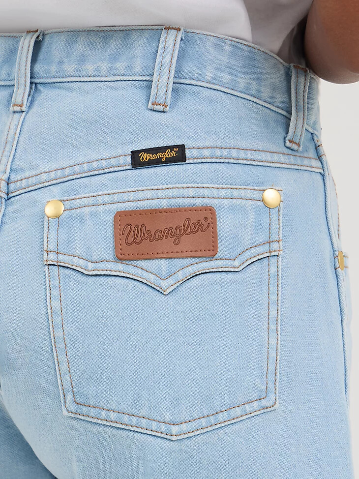 wrangler x yellow rose by kendra scott reworked short prairie wash