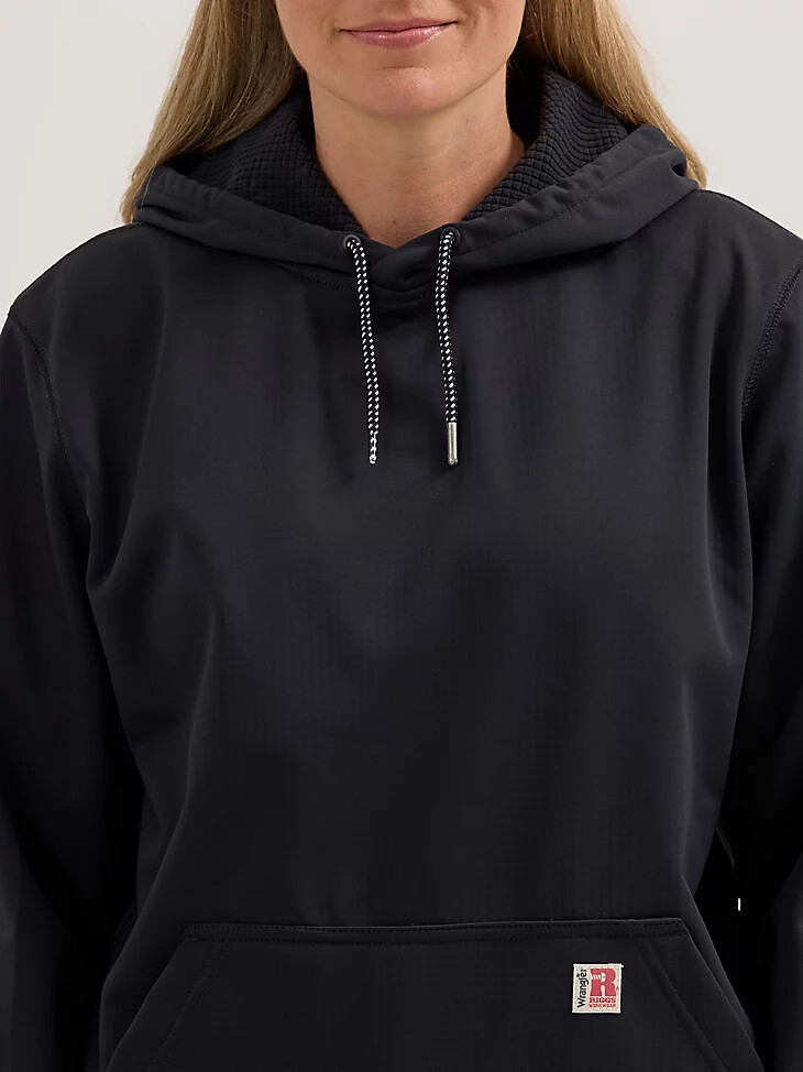 wrangler riggs workwear technischer hoodie für damen jet black
