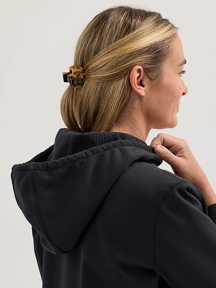 wrangler riggs workwear technischer hoodie für damen jet black
