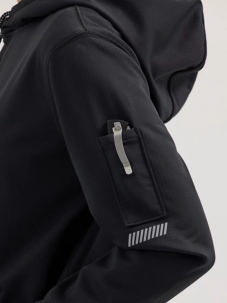 wrangler riggs workwear technischer hoodie für damen jet black