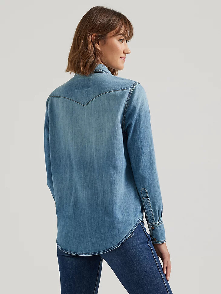 wrangler x buffalo trace damen-revival-shirt indigo