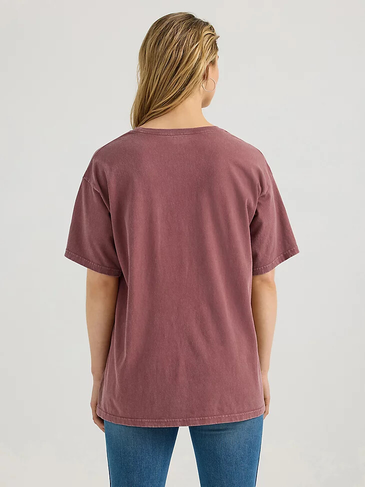 damen-oversize-t-shirt mit acid-wash-grafik wild ginger