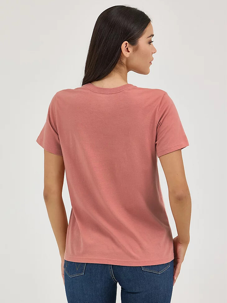 damen wrangler vivan las vaqueras t-shirt cameo brown