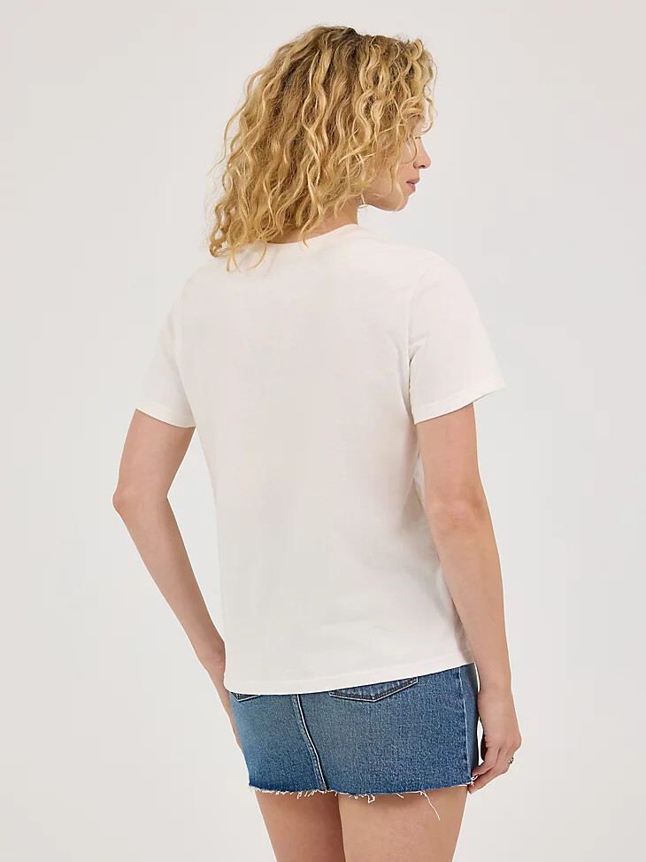 damen-t-shirt mit tropischem pferdemotiv marshmallow
