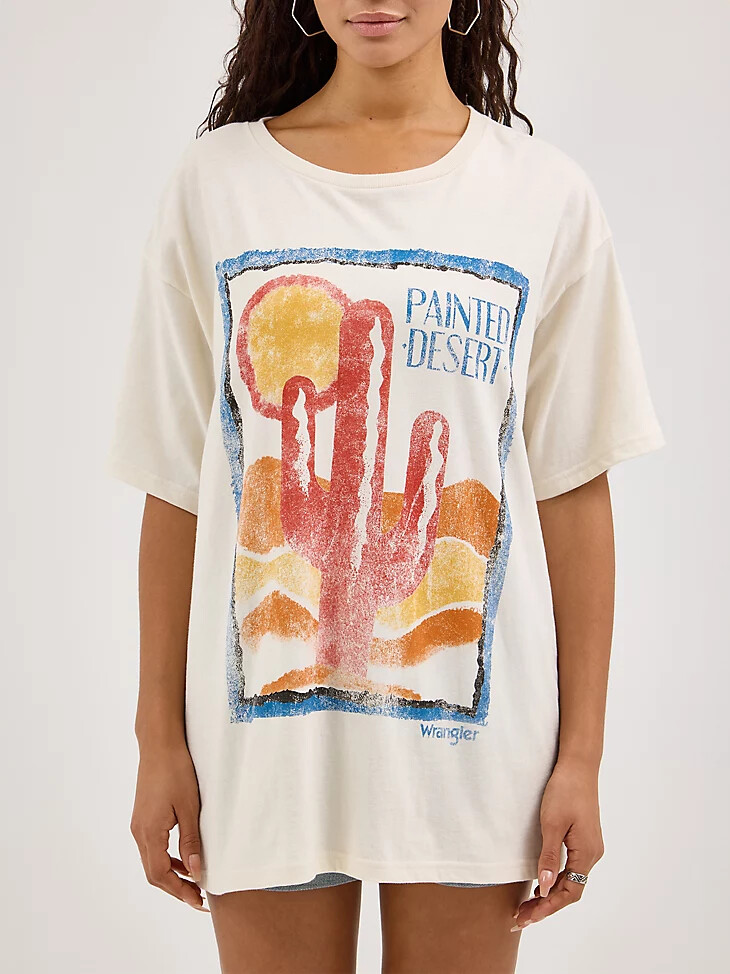 oversized desert tee für damen flüsterweiß