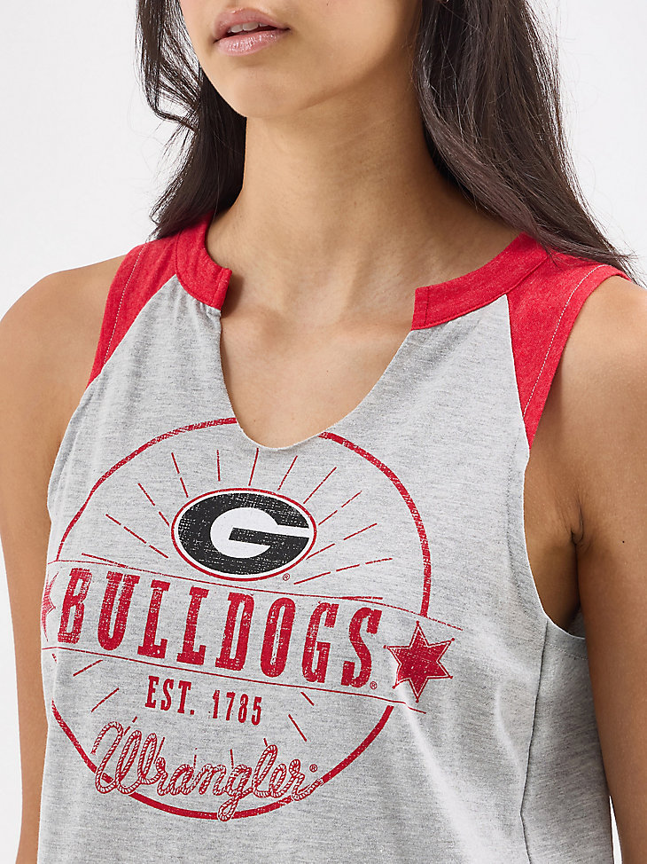 wrangler collegiate vintage muscle tee für damen university of georgia