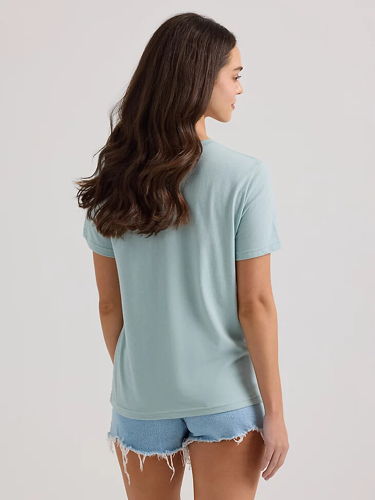 damen-t-shirt „bucking bronco in grau