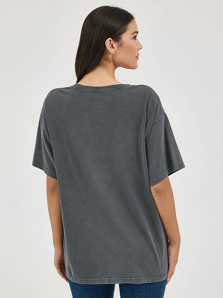 wrangler loretta lynn oversized band tee für damen jet black