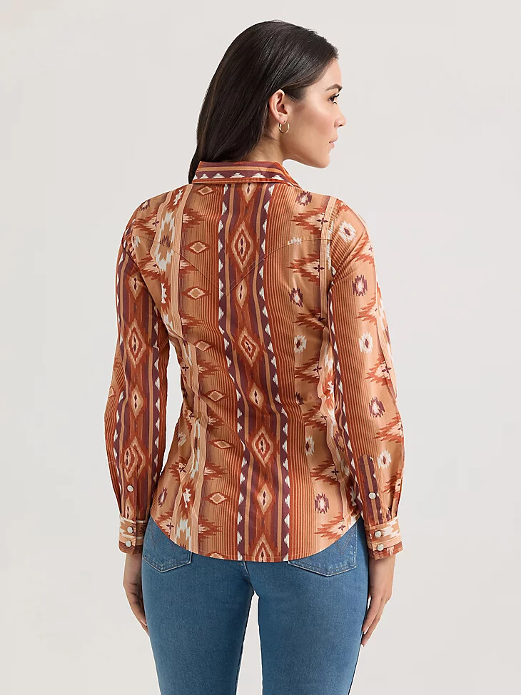 damen checotah classic western snap shirt fiery checotah