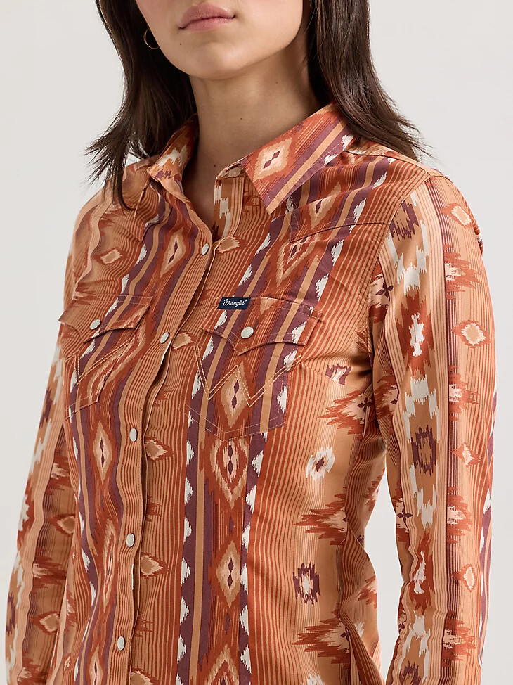 damen checotah classic western snap shirt fiery checotah