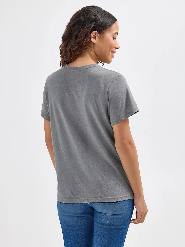 damen-t-shirt mit seil-wüsten-grafik asphalt