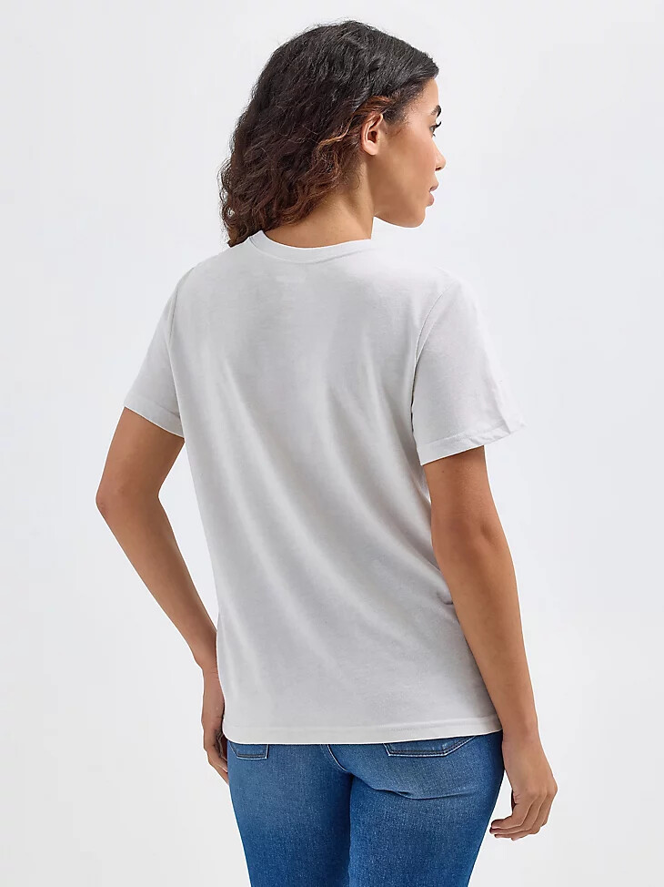 damen-t-shirt mit wüstenabenteuer-grafik lunar rock
