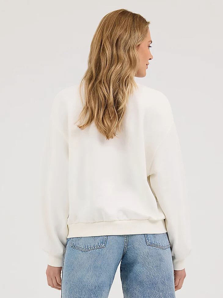 oversized damen-sweatshirt mit grafikprint vintage weiß