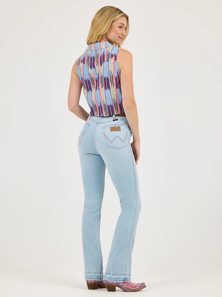 Ärmelloses checotah-hemd von wrangler x lainey wilson mit bindeband vorne sommer