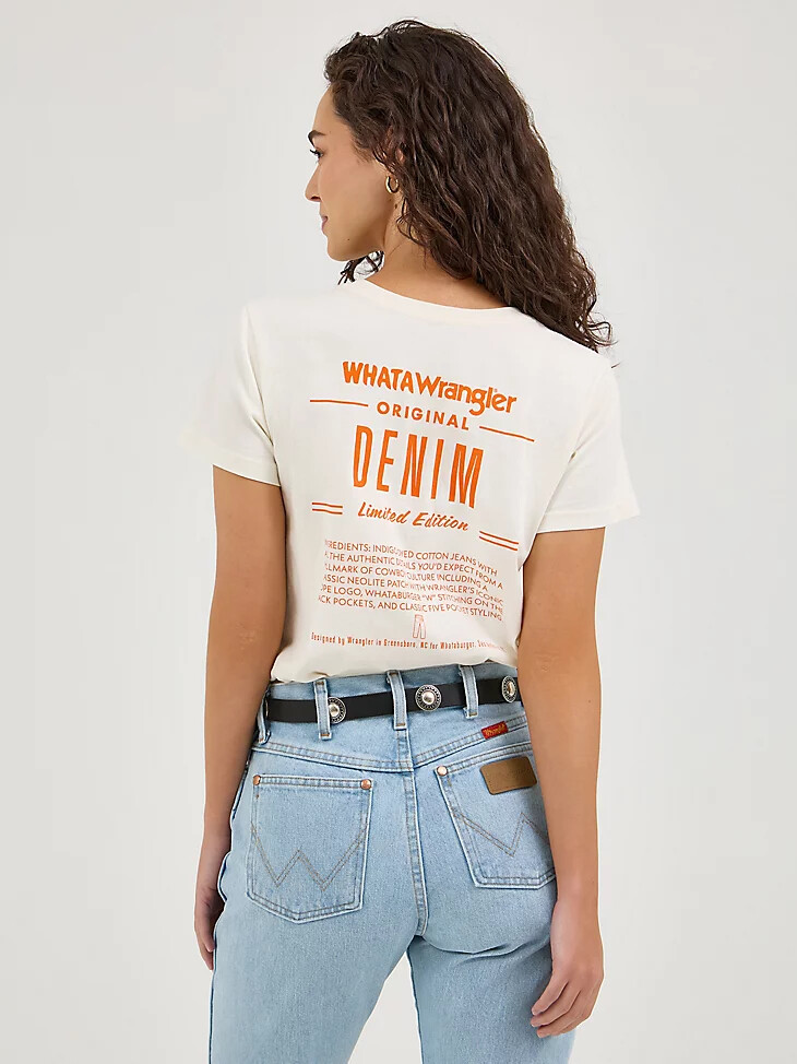 wrangler x whataburger damen-t-shirt marshmallow
