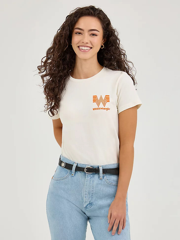 wrangler x whataburger damen-t-shirt marshmallow