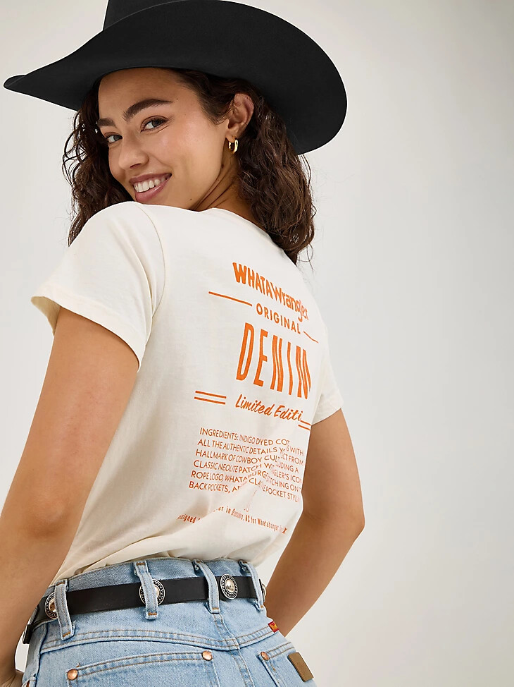 wrangler x whataburger damen-t-shirt marshmallow