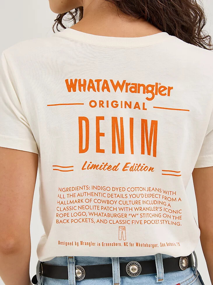 wrangler x whataburger damen-t-shirt marshmallow