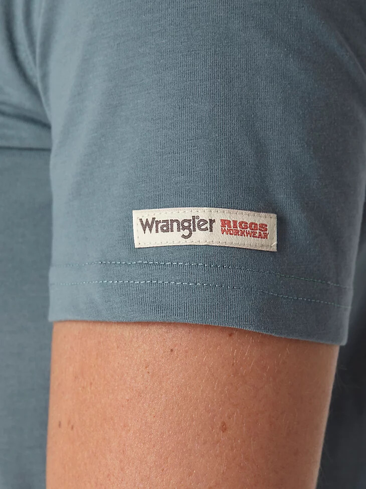 wrangler riggs workwear kurzarm-performance-t-shirt für damen seegrün