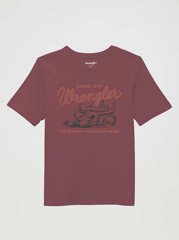 jungen-t-shirt mit logo-frontgrafik wild ginger heather