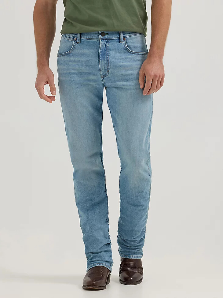 mendenhall wrangler retro slim fit straight leg jeans für herren