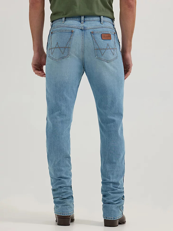 mendenhall wrangler retro slim fit straight leg jeans für herren