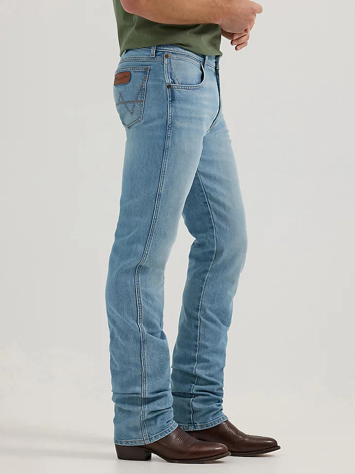 mendenhall wrangler retro slim fit straight leg jeans für herren