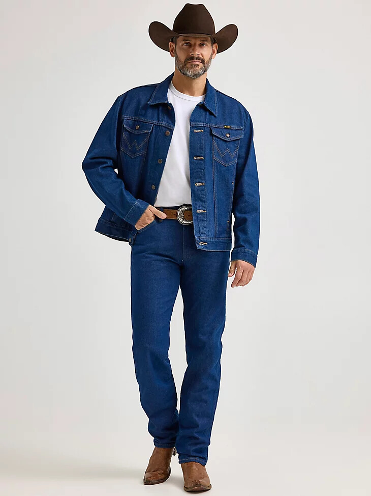 wrangler cowboy cut original fit jeans vorgewaschen indigo