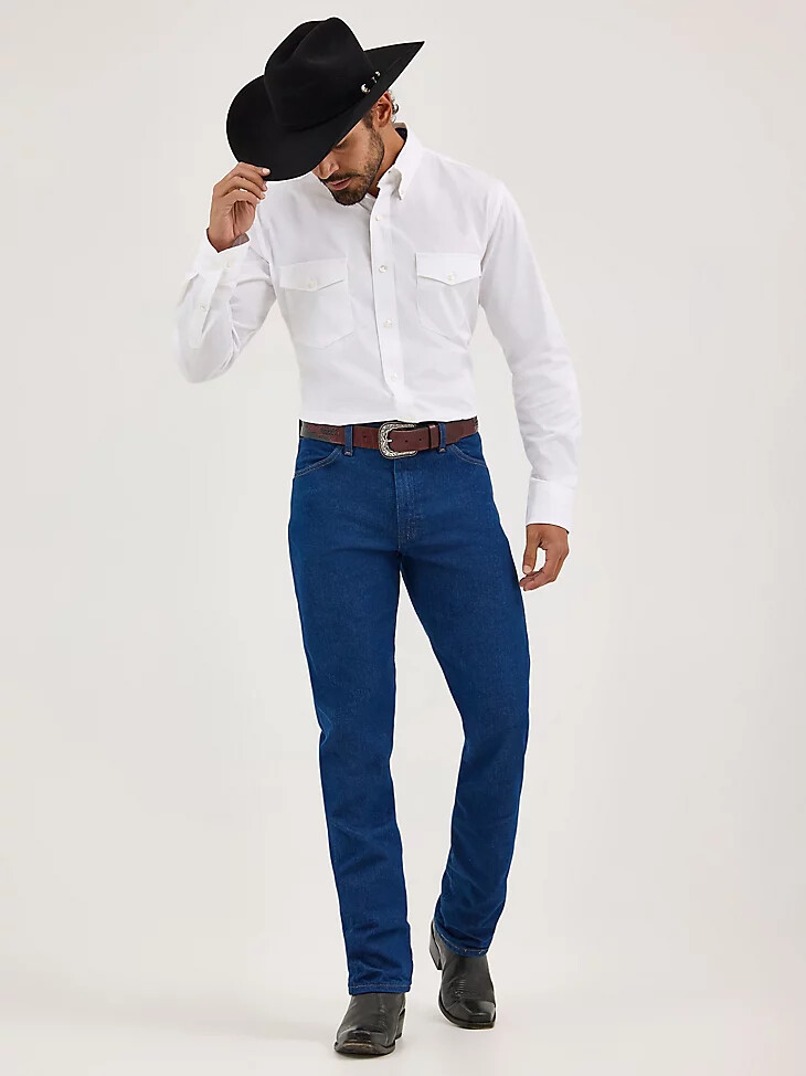 wrangler cowboy cut original fit jeans vorgewaschen indigo
