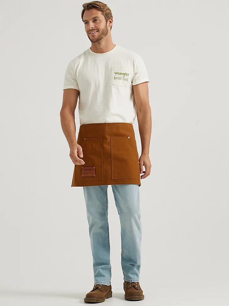 wrangler x buffalo trace kilderkin schürze aus büffelleder